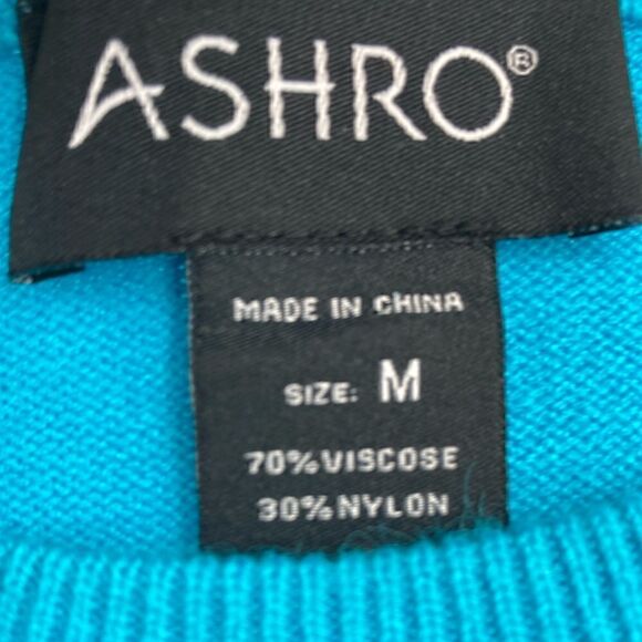 Ashro Turquoise Bodycon Knit Dress Size M - Picture 5 of 5